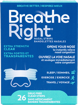 Breathe Right Transparent Extra résistant packaging