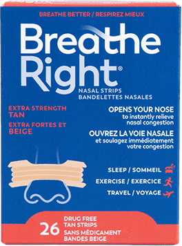 Breathe Right Extra Strength Tan packaging